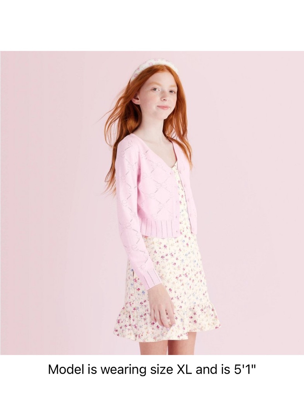 Emilie Shrunken Pointelle Bow
Cardigan - LoveShackFancy x Target Pink